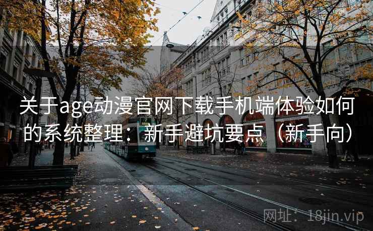 关于age动漫官网下载手机端体验如何的系统整理：新手避坑要点（新手向）