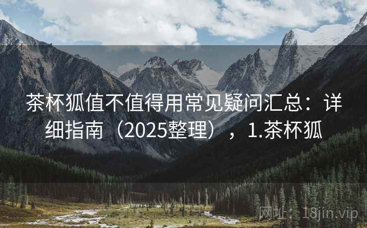茶杯狐值不值得用常见疑问汇总：详细指南（2025整理），1.茶杯狐