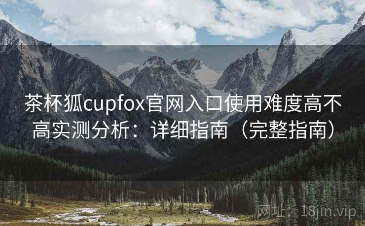 茶杯狐cupfox官网入口使用难度高不高实测分析：详细指南（完整指南）