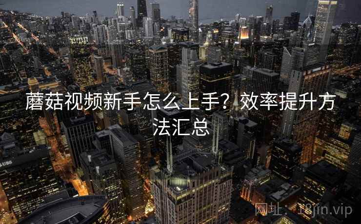 蘑菇视频新手怎么上手?效率提升方法汇总 蘑菇视频新手怎么上手?效率提升方法汇总